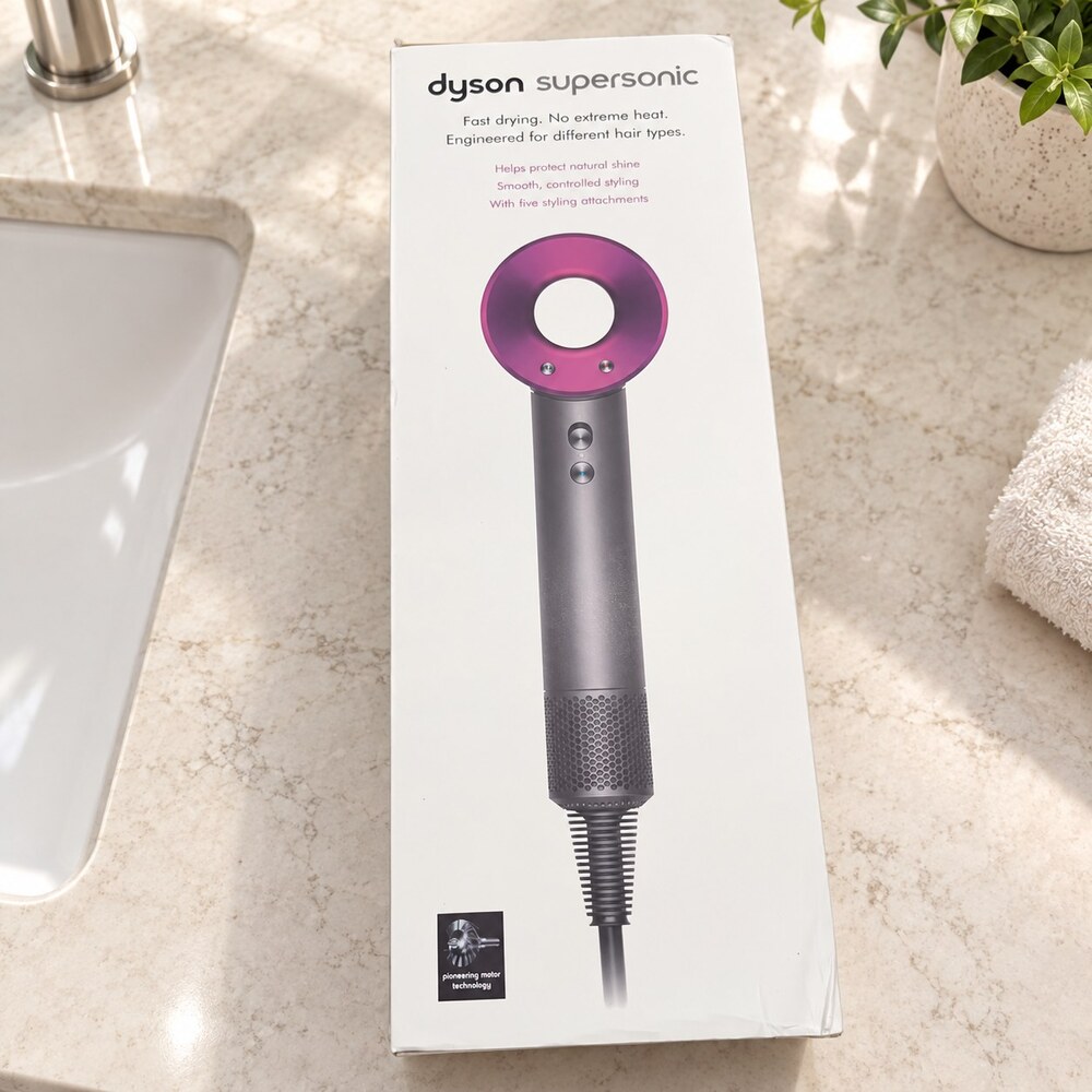 Dyson Hair Dryer in Pink and Gray, New with Box